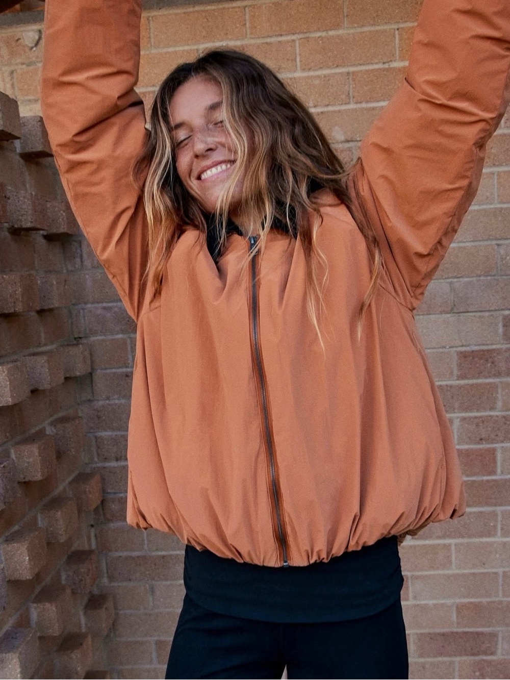 Free People outpost Bomber Jacket Cider / Rust Brown